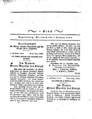 Königlich-baierisches Intelligenzblatt für den Regen-Kreis (Königlich bayerisches Intelligenzblatt für die Oberpfalz und von Regensburg) Mittwoch 1. Januar 1823