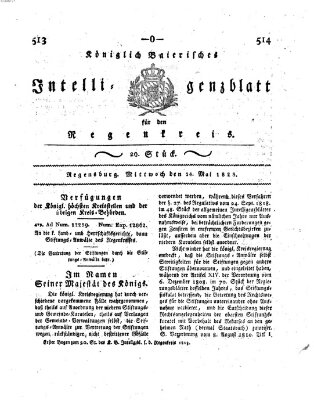 Königlich-baierisches Intelligenzblatt für den Regen-Kreis (Königlich bayerisches Intelligenzblatt für die Oberpfalz und von Regensburg) Mittwoch 14. Mai 1823