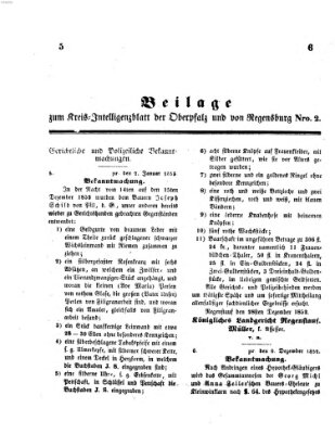 Königlich bayerisches Intelligenzblatt für die Oberpfalz und von Regensburg Mittwoch 5. Januar 1853