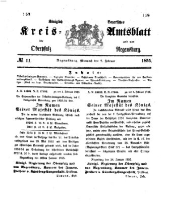 Königlich-bayerisches Kreis-Amtsblatt der Oberpfalz und von Regensburg (Königlich bayerisches Intelligenzblatt für die Oberpfalz und von Regensburg) Mittwoch 7. Februar 1855