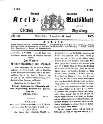 Königlich-bayerisches Kreis-Amtsblatt der Oberpfalz und von Regensburg (Königlich bayerisches Intelligenzblatt für die Oberpfalz und von Regensburg) Mittwoch 22. August 1855