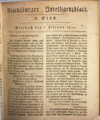 Regensburger Intelligenzblatt (Regensburger Wochenblatt) Mittwoch 6. Februar 1811