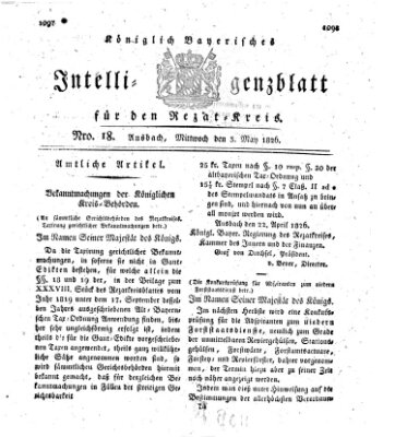 Königlich Bayerisches Intelligenzblatt für den Rezat-Kreis (Ansbacher Intelligenz-Zeitung) Mittwoch 3. Mai 1826