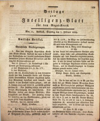 Königlich Bayerisches Intelligenzblatt für den Rezat-Kreis (Ansbacher Intelligenz-Zeitung) Samstag 7. Februar 1829