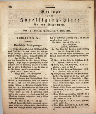 Königlich Bayerisches Intelligenzblatt für den Rezat-Kreis (Ansbacher Intelligenz-Zeitung) Dienstag 17. März 1829