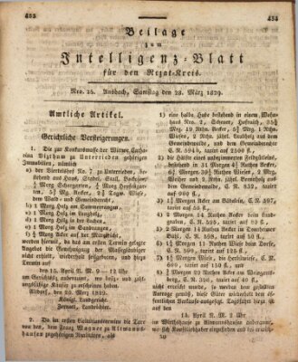 Königlich Bayerisches Intelligenzblatt für den Rezat-Kreis (Ansbacher Intelligenz-Zeitung) Samstag 28. März 1829