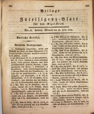 Königlich Bayerisches Intelligenzblatt für den Rezat-Kreis (Ansbacher Intelligenz-Zeitung) Mittwoch 10. Juni 1829