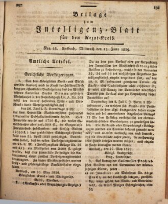 Königlich Bayerisches Intelligenzblatt für den Rezat-Kreis (Ansbacher Intelligenz-Zeitung) Mittwoch 17. Juni 1829