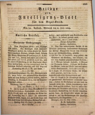 Königlich Bayerisches Intelligenzblatt für den Rezat-Kreis (Ansbacher Intelligenz-Zeitung) Mittwoch 8. Juli 1829