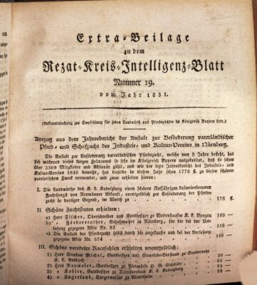 Königlich Bayerisches Intelligenzblatt für den Rezat-Kreis (Ansbacher Intelligenz-Zeitung) Mittwoch 9. März 1831