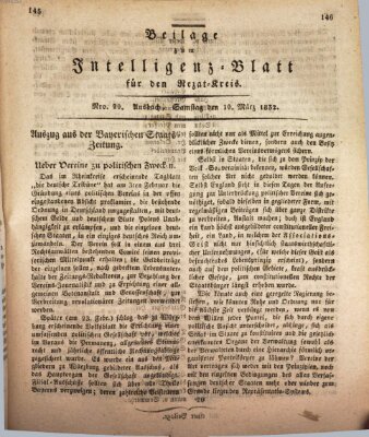 Königlich Bayerisches Intelligenzblatt für den Rezat-Kreis (Ansbacher Intelligenz-Zeitung) Samstag 10. März 1832