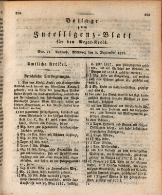 Königlich Bayerisches Intelligenzblatt für den Rezat-Kreis (Ansbacher Intelligenz-Zeitung) Mittwoch 5. September 1832