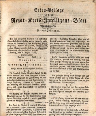 Königlich Bayerisches Intelligenzblatt für den Rezat-Kreis (Ansbacher Intelligenz-Zeitung) Mittwoch 21. August 1833