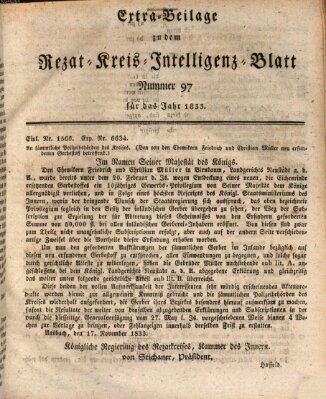 Königlich Bayerisches Intelligenzblatt für den Rezat-Kreis (Ansbacher Intelligenz-Zeitung) Mittwoch 4. Dezember 1833