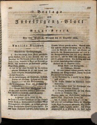 Königlich Bayerisches Intelligenzblatt für den Rezat-Kreis (Ansbacher Intelligenz-Zeitung) Mittwoch 30. Dezember 1835