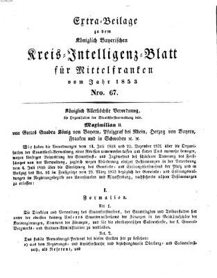 Königlich Bayerisches Intelligenzblatt für Mittelfranken (Ansbacher Intelligenz-Zeitung) Mittwoch 24. August 1853