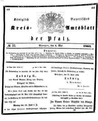 Königlich-bayerisches Kreis-Amtsblatt der Pfalz (Königlich bayerisches Amts- und Intelligenzblatt für die Pfalz) Freitag 6. Mai 1864