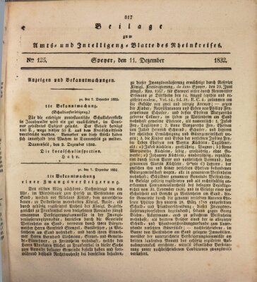 Amts- und Intelligenzblatt des Königlich Bayerischen Rheinkreises (Königlich bayerisches Amts- und Intelligenzblatt für die Pfalz) Dienstag 11. Dezember 1832