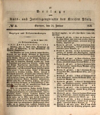 Königlich bayerisches Amts- und Intelligenzblatt für die Pfalz Mittwoch 24. Januar 1838