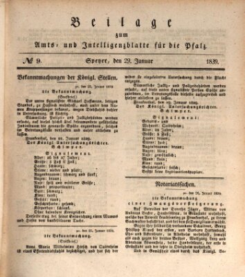 Königlich bayerisches Amts- und Intelligenzblatt für die Pfalz Dienstag 29. Januar 1839