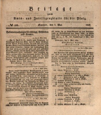 Königlich bayerisches Amts- und Intelligenzblatt für die Pfalz Mittwoch 8. Mai 1839