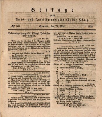 Königlich bayerisches Amts- und Intelligenzblatt für die Pfalz Freitag 24. Mai 1839