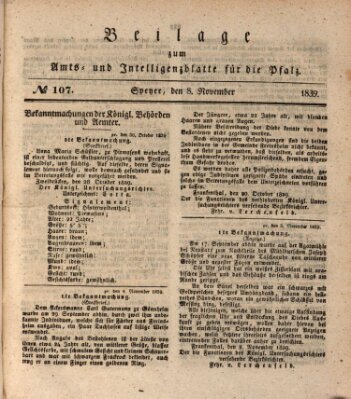 Königlich bayerisches Amts- und Intelligenzblatt für die Pfalz Freitag 8. November 1839