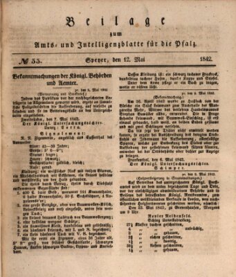 Königlich bayerisches Amts- und Intelligenzblatt für die Pfalz Donnerstag 12. Mai 1842