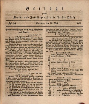 Königlich bayerisches Amts- und Intelligenzblatt für die Pfalz Samstag 14. Mai 1842