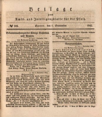 Königlich bayerisches Amts- und Intelligenzblatt für die Pfalz Dienstag 6. September 1842