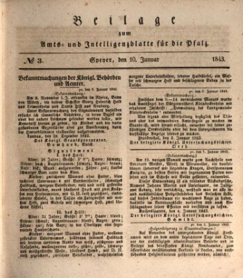 Königlich bayerisches Amts- und Intelligenzblatt für die Pfalz Dienstag 10. Januar 1843