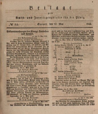 Königlich bayerisches Amts- und Intelligenzblatt für die Pfalz Freitag 12. Mai 1843