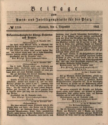 Königlich bayerisches Amts- und Intelligenzblatt für die Pfalz Montag 4. Dezember 1843