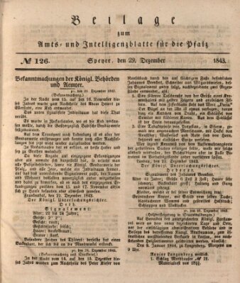 Königlich bayerisches Amts- und Intelligenzblatt für die Pfalz Freitag 29. Dezember 1843