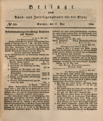 Königlich bayerisches Amts- und Intelligenzblatt für die Pfalz Freitag 17. Mai 1844