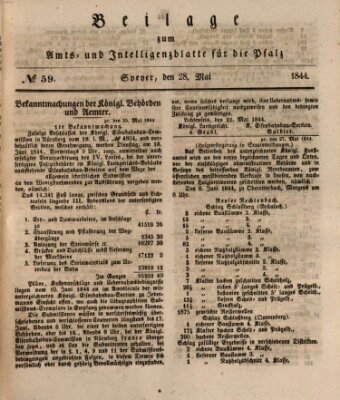 Königlich bayerisches Amts- und Intelligenzblatt für die Pfalz Dienstag 28. Mai 1844