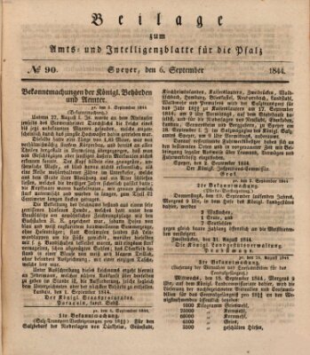 Königlich bayerisches Amts- und Intelligenzblatt für die Pfalz Freitag 6. September 1844