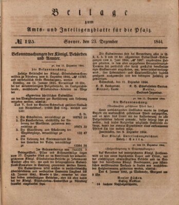 Königlich bayerisches Amts- und Intelligenzblatt für die Pfalz Montag 23. Dezember 1844