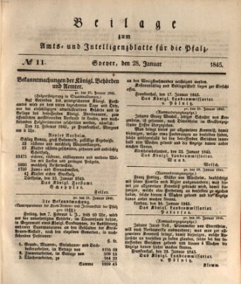 Königlich bayerisches Amts- und Intelligenzblatt für die Pfalz Dienstag 28. Januar 1845