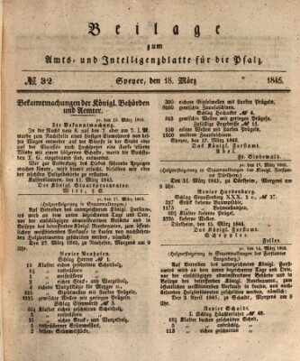 Königlich bayerisches Amts- und Intelligenzblatt für die Pfalz Dienstag 18. März 1845