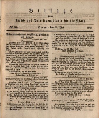 Königlich bayerisches Amts- und Intelligenzblatt für die Pfalz Mittwoch 28. Mai 1845