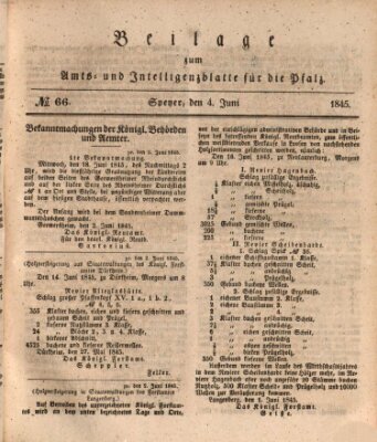 Königlich bayerisches Amts- und Intelligenzblatt für die Pfalz Mittwoch 4. Juni 1845