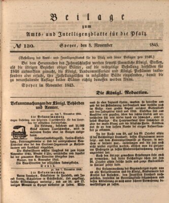 Königlich bayerisches Amts- und Intelligenzblatt für die Pfalz Samstag 8. November 1845