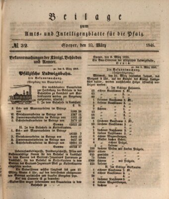 Königlich bayerisches Amts- und Intelligenzblatt für die Pfalz Dienstag 10. März 1846