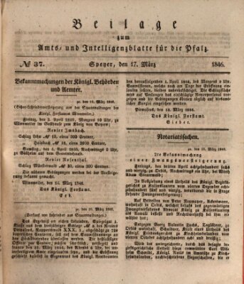 Königlich bayerisches Amts- und Intelligenzblatt für die Pfalz Dienstag 17. März 1846