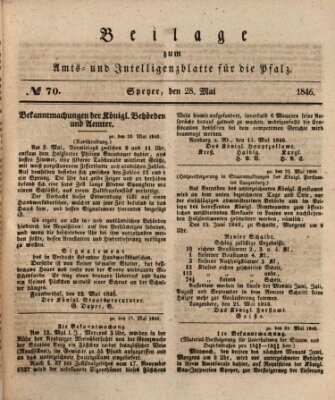 Königlich bayerisches Amts- und Intelligenzblatt für die Pfalz Donnerstag 28. Mai 1846