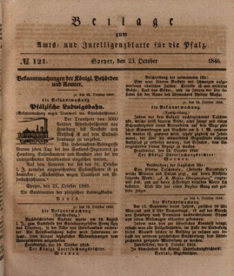 Königlich bayerisches Amts- und Intelligenzblatt für die Pfalz Freitag 23. Oktober 1846