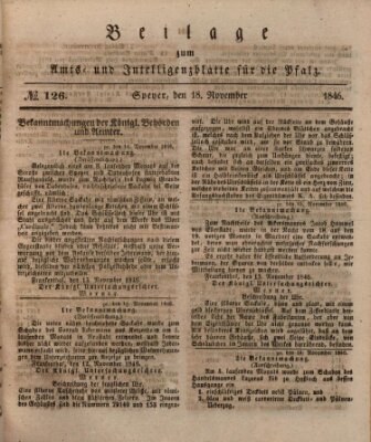 Königlich bayerisches Amts- und Intelligenzblatt für die Pfalz Mittwoch 18. November 1846