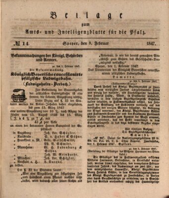 Königlich bayerisches Amts- und Intelligenzblatt für die Pfalz Montag 8. Februar 1847