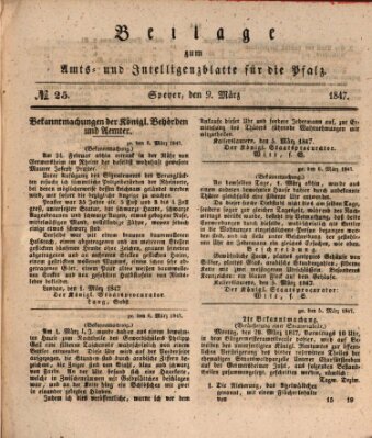 Königlich bayerisches Amts- und Intelligenzblatt für die Pfalz Dienstag 9. März 1847